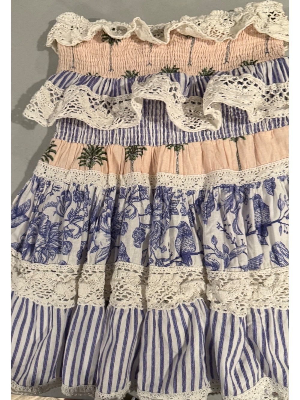 NUULY X PLACE NATIONALE Strapless Lace Preppy Mini Dress - Picture 7 of 7